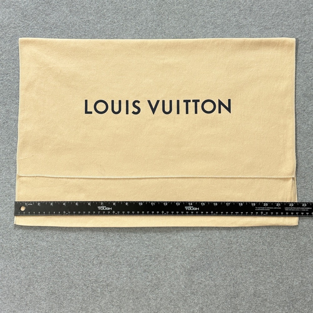 Louis Vuitton Tan Cotton Flap Dust Bag 22x15 Large Handbag Storage Accessory